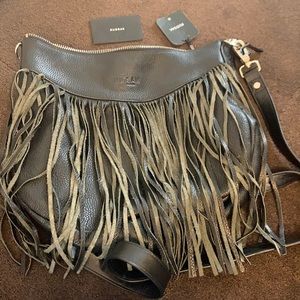 Rudsak black bag with fringes